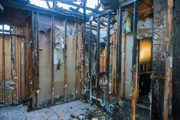 Professional Fire Damage Repair technician working in Thorofare, NJ